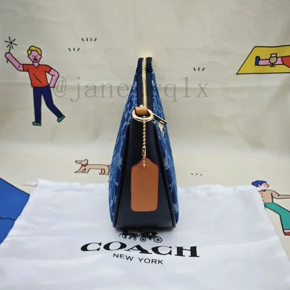 🎶🎶Coach Teri Shoulder Bag In Signature Denim - Picture 5 of 11